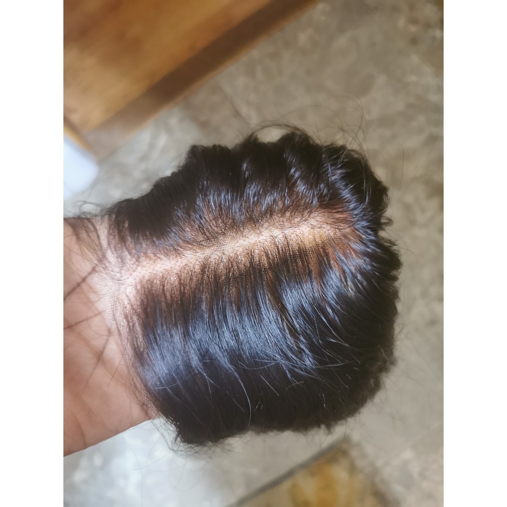 Bleached Knots High Quality Sexy 26''' Virgin Human Hair Front Lace Wig 1B